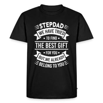 Stepdad Trying to find a better gift - Men's Premium Organic T-Shirt - black - Front - Nico (187cm)