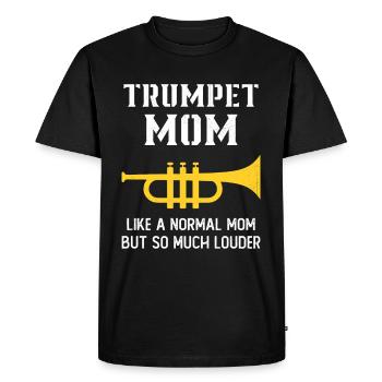 Maman trompet trompettiste Humour Cadeau Femme - T-shirt Premium bio Homme - noir - Devant - Nico (187cm)