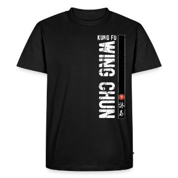 Kung fu Wing Chun Kanji Art Martial Chinois - T-shirt Premium bio Homme - noir - Devant - Nico (187cm)