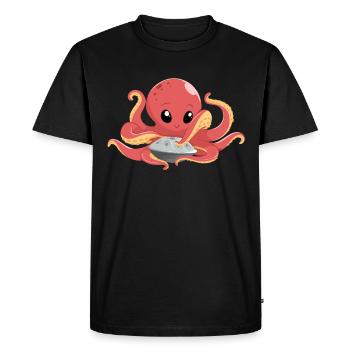 Handpan Octopus Player Handpan - T-shirt Premium bio Homme - noir - Devant - Nico (187cm)