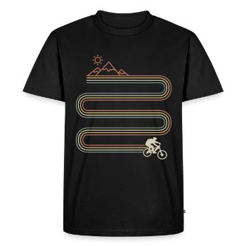 Retro MTB Mountain Bike - T-shirt Premium bio Homme - noir - Devant - Nico (187cm)