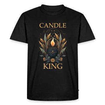 Candle King Floral Boho Candle Making - T-shirt Premium bio Homme - noir - Devant - Nico (187cm)