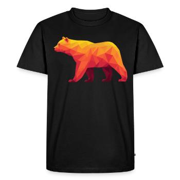 Warm-Toned Geometric Grizzly Art - Men's Premium Organic T-Shirt - black - Front - Nico (187cm)