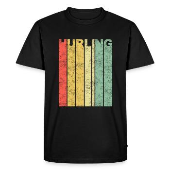 Gaélique Football Rétro Vintage Hurling Irlande - T-shirt Premium bio Homme - noir - Devant - Nico (187cm)