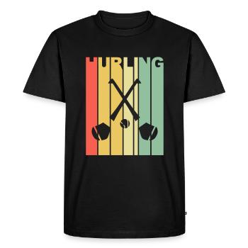 Gaélique Football Rétro Vintage Hurling Irlande - T-shirt Premium bio Homme - noir - Devant - Nico (187cm)