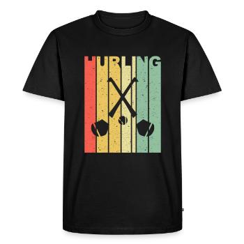 Hurling Gaelic Football Stick Équipe d’Irlande - T-shirt Premium bio Homme - noir - Devant - Nico (187cm)