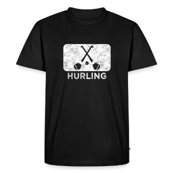 Hurling Irlande Équipe sportive irlandaise Football gaélique - T-shirt Premium bio Homme - noir - Devant - Nico (187cm)