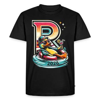 Pension de retraite 2026 Retraite - T-shirt Premium bio Homme - noir - Devant - Nico (187cm)