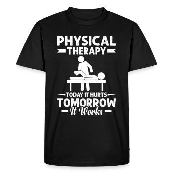 Physiotherapist Massage Physiotherapist Physio - Men's Premium Organic T-Shirt - black - Front - Nico (187cm)