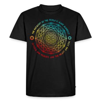 The Harmony Of The World Sacred Geometry - Men's Premium Organic T-Shirt - black - Front - Nico (187cm)