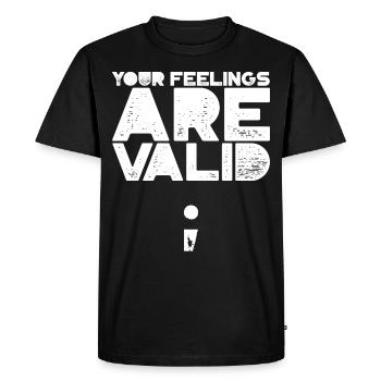 Your Feelings Are Valid Anxiety Support - Men's Premium Organic T-Shirt - black - Front - Nico (187cm)