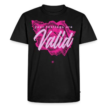 Your Feelings Are Valid Anxiety Depression - Men's Premium Organic T-Shirt - black - Front - Nico (187cm)