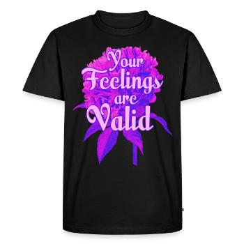 Your Feelings Are Valid Anxiety Depression Therapy - Men's Premium Organic T-Shirt - black - Front - Nico (187cm)