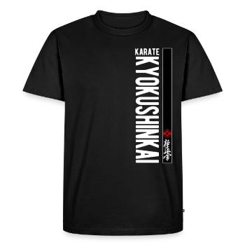 Karaté Kyokushinkai Kanji Art Martial Japon - T-shirt Premium bio Homme - noir - Devant - Nico (187cm)
