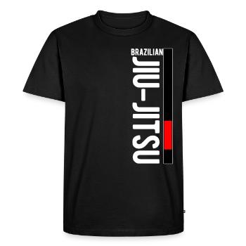 Jiu Jitsu Brésilien Kanji Art Martial Japon - T-shirt Premium bio Homme - noir - Devant - Nico (187cm)