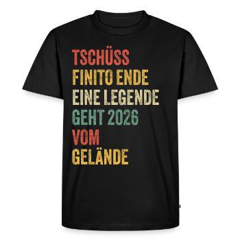 Pension de retraite 2026 Dictons Cadeau de retraite - T-shirt Premium bio Homme - noir - Devant - Nico (187cm)