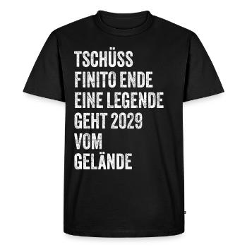 Pension de retraité 2029 dictons cadeau de retraite - T-shirt Premium bio Homme - noir - Devant - Nico (187cm)