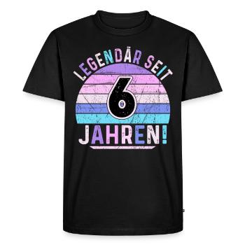 6 ans cadeau 6e anniversaire garçon fille - T-shirt Premium bio Homme - noir - Devant - Nico (187cm)