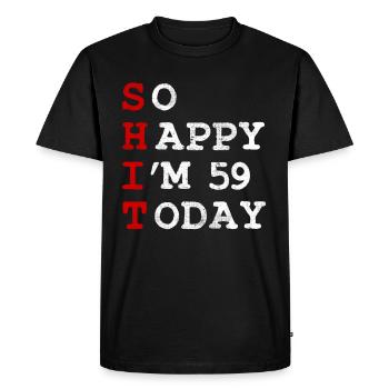 Birthday 59 Birthday Year Birth Funny - Men's Premium Organic T-Shirt - black - Front - Nico (187cm)