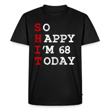Anniversaire 68 Anniversaire Année Naissance Drôle - T-shirt Premium bio Homme - noir - Devant - Nico (187cm)