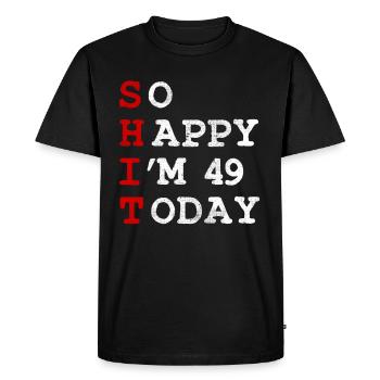 Birthday 49 Birthday Year Birth Funny - Men's Premium Organic T-Shirt - black - Front - Nico (187cm)