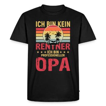 Not a Pensioner Professional Grandpa - Pension - Men's Premium Organic T-Shirt - black - Front - Nico (187cm)