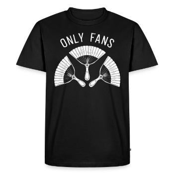 Funny Fans Vintage Fan Humor White Retro - Men's Premium Organic T-Shirt - black - Front - Nico (187cm)