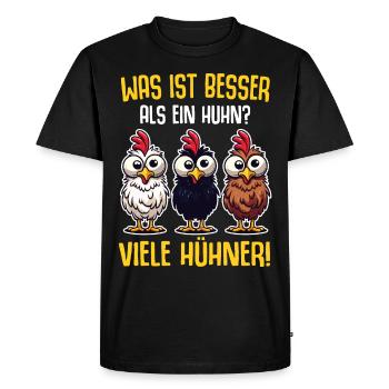 Chicken Chickens Mom Grandma Gift Sayings - Men's Premium Organic T-Shirt - black - Front - Nico (187cm)