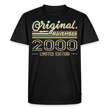 November 2000 - November 2000 Birthday Gift - Men's Premium Organic T-Shirt - black - Front - Nico (187cm)
