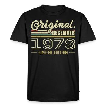 December 1978 Birthday December 1978 December - Men's Premium Organic T-Shirt - black - Front - Nico (187cm)