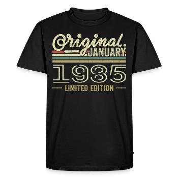 January 1985 Birthday January 1985 Gift 1985 - Men's Premium Organic T-Shirt - black - Front - Nico (187cm)