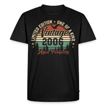 Vintage 2006 Retro 2006 Birthday Gift 2006 - Men's Premium Organic T-Shirt - black - Front - Nico (187cm)