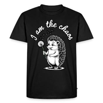 Je suis le chaos Drôle Hérisson Pissenlit Sarcastique - T-shirt Premium bio Homme - noir - Devant - Nico (187cm)