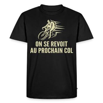 Humor Cycling Cycling and Mountain - Men's Premium Organic T-Shirt - black - Front - Nico (187cm)