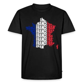 France - T-shirt Premium bio Homme - noir - Devant - Nico (187cm)
