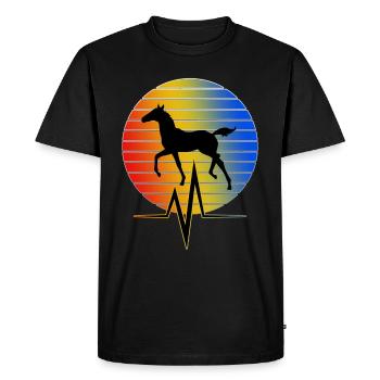 Cheval - EKG - T-shirt Premium bio Homme - noir - Devant - Nico (187cm)