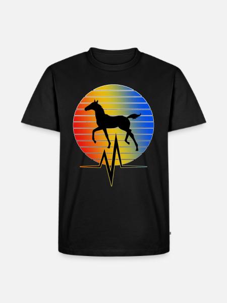 Cheval - EKG - T-shirt Premium bio Homme - noir