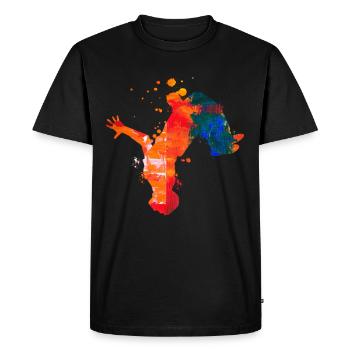 parkour - T-shirt Premium bio Homme - noir - Devant - Nico (187cm)