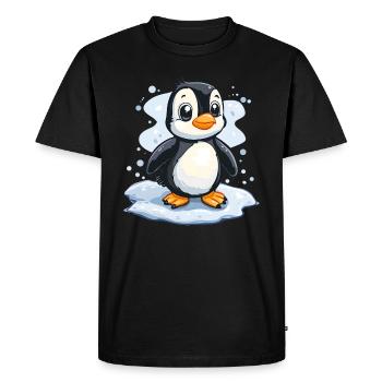 Mignon pingouin banquise enfant cadeau pour bébé - T-shirt Premium bio Homme - noir - Devant - Nico (187cm)