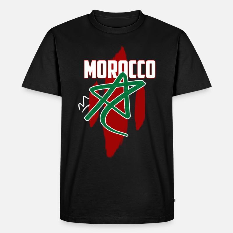 Marokko - Männer Premium Bio T-Shirt - Schwarz