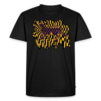 Chat - T-shirt Premium bio Homme - noir - Devant - Nico (187cm)