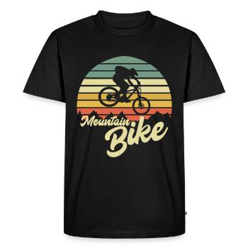 Mountain Bike Mountain Bike MTB Vintage Retro - Men's Premium Organic T-Shirt - black - Front - Nico (187cm)