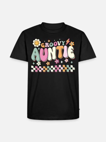 Tante 60er Jahre 70er Jahre Hippie Familie Beste Tante aller Zeiten Tante - Männer Premium Bio T-Shirt - Schwarz