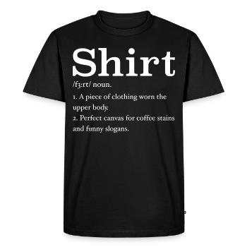 Funny shirt Definition Quirky Definition Design - Men's Premium Organic T-Shirt - black - Front - Nico (187cm)