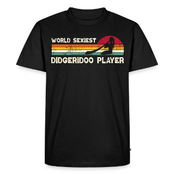 World Sexiest Didgeridoo Player - Men's Premium Organic T-Shirt - black - Front - Nico (187cm)