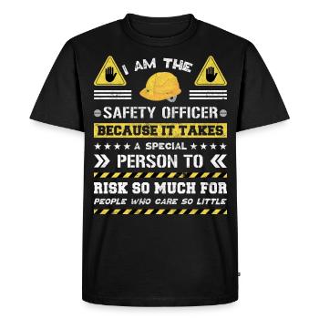 Responsable de la sécurité Agent de sécurité - T-shirt Premium bio Homme - noir - Devant - Nico (187cm)