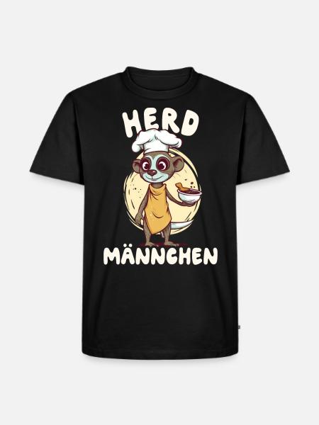 Herdmännchen Erdmännchen Koch - Männer Premium Bio T-Shirt - Schwarz