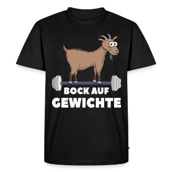 Poids fantaisie - T-shirt Premium bio Homme - noir - Devant - Nico (187cm)