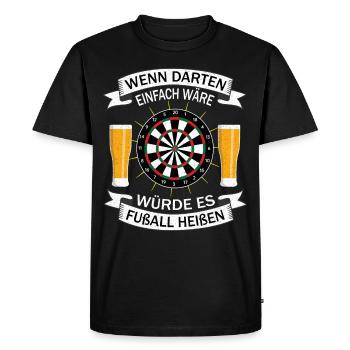 Darts Bier Spruch Vintage Design Geschenk Dart - Männer Premium Bio T-Shirt - Schwarz - Vorne - Nico (187cm)