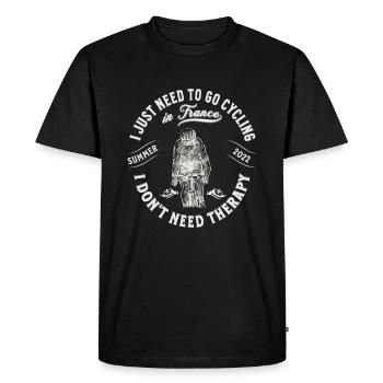 J'ai juste besoin de faire du vélo en France - T-shirt Premium bio Homme - noir - Devant - Nico (187cm)